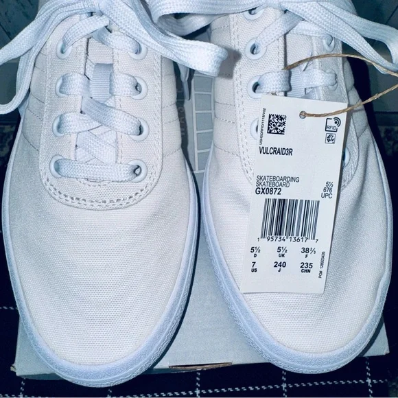 Adidas | Classic White Lace-Up Sneakers - Picture 8 of 10